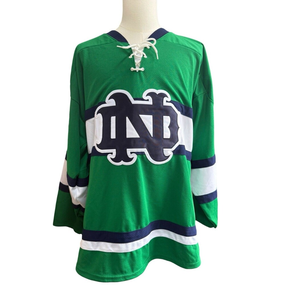 Notre Dame Fighting Irish Hockey Jersey Mens Extra Large XL #50 Athletic Knit - Picture 1 of 5